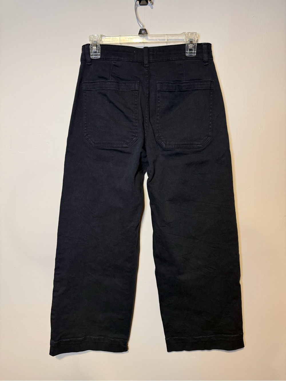 Everlane The Utility Wide-Leg Pant in Black Size 2 Regular Organic Cotton - Picture 7 of 8